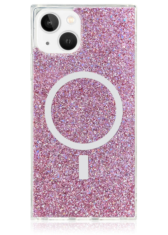 SQUARE® Pink Glitter iPhone Case
