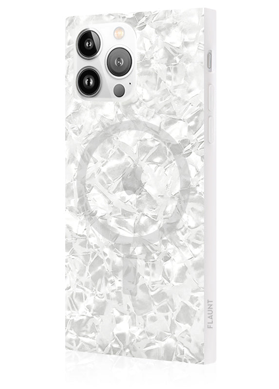 SQUARE® White Pearl iPhone Case