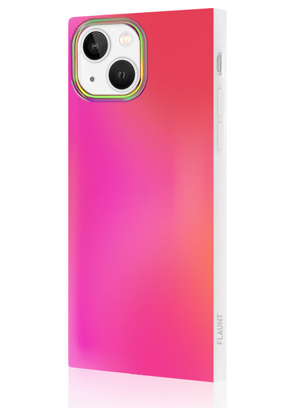 SQUARE® Pink Iridescent Satin iPhone Case