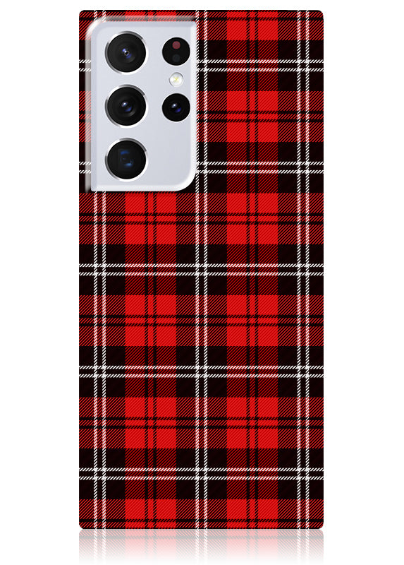 SQUARE® Red Plaid Galaxy Case