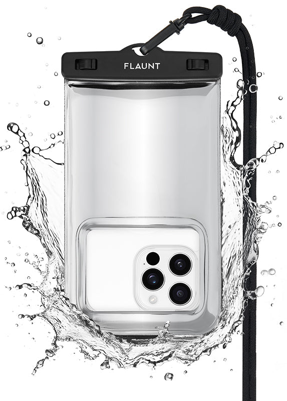 Silver Metallic Waterproof Phone Pouch