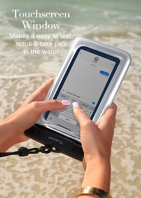 Silver Metallic Waterproof Phone Pouch
