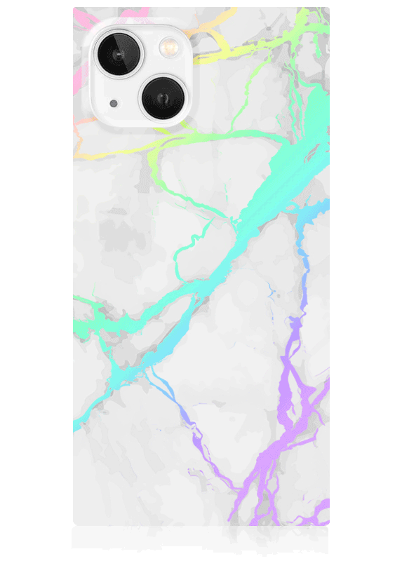 SQUARE® Holographic Marble iPhone Case