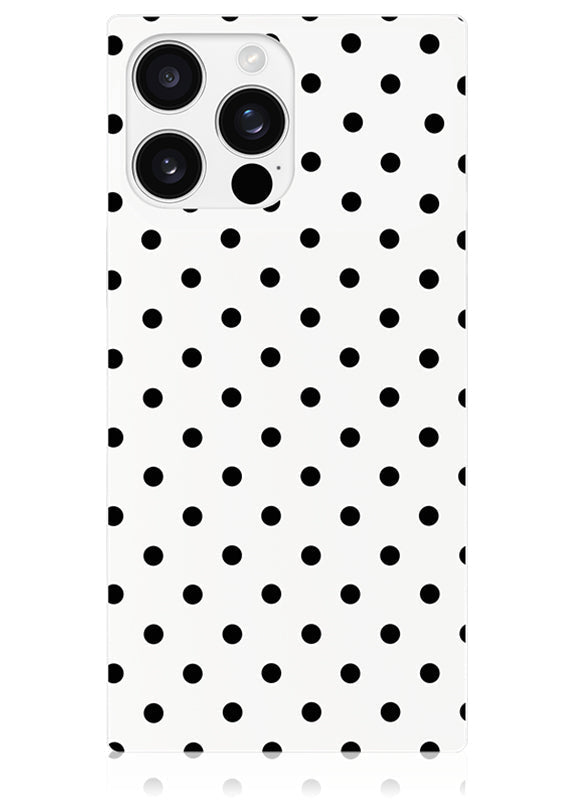 SQUARE® White Polka Dot iPhone Case