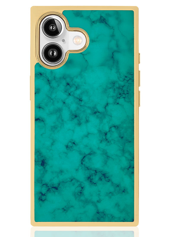 Elite Collection - SQUARE® Gilded Turquoise iPhone Case