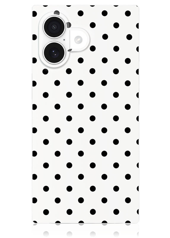 SQUARE® White Polka Dot iPhone Case