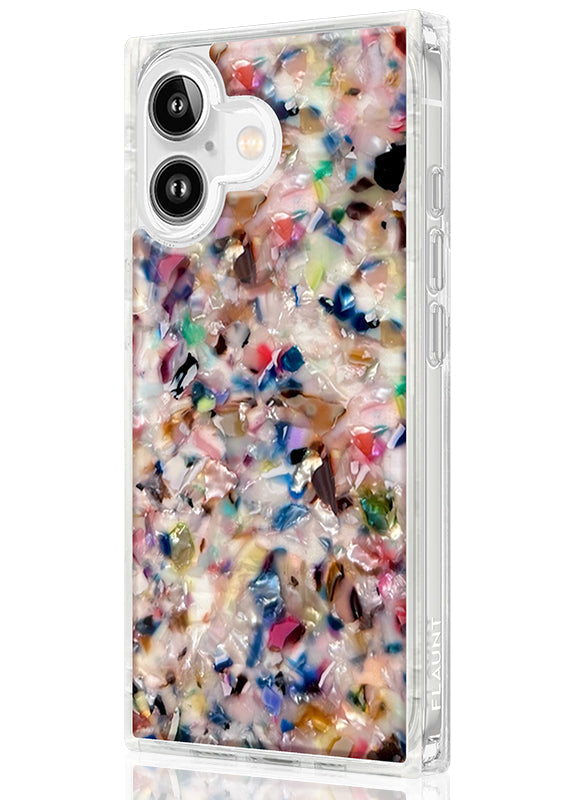 SQUARE® Rainbow Confetti Tortoise Shell iPhone Case