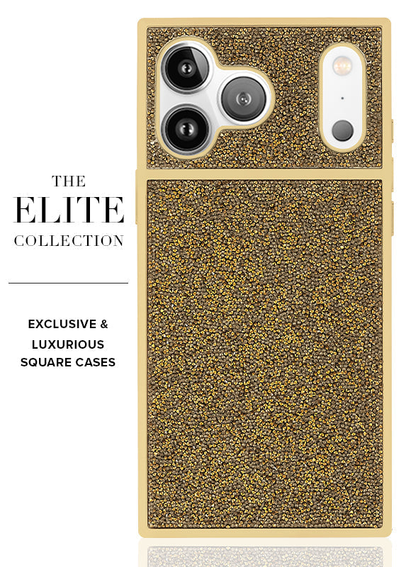 Elite Collection - SQUARE® Gold Crystal Elegance iPhone Case