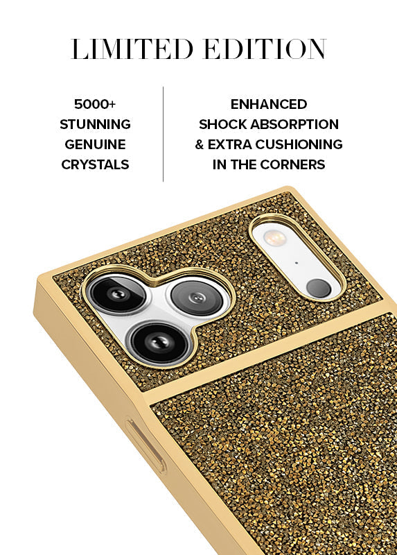 Elite Collection - SQUARE® Gold Crystal Elegance iPhone Case