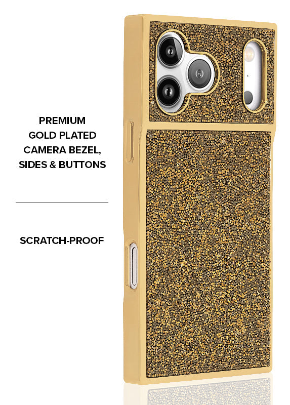 Elite Collection - SQUARE® Gold Crystal Elegance iPhone Case