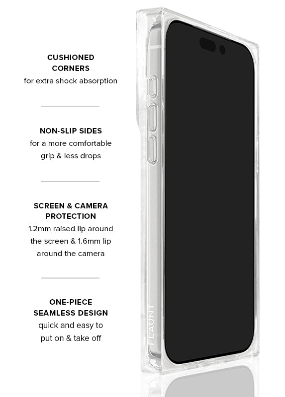 SQUARE® Rainbow Confetti Tortoise Shell iPhone Case