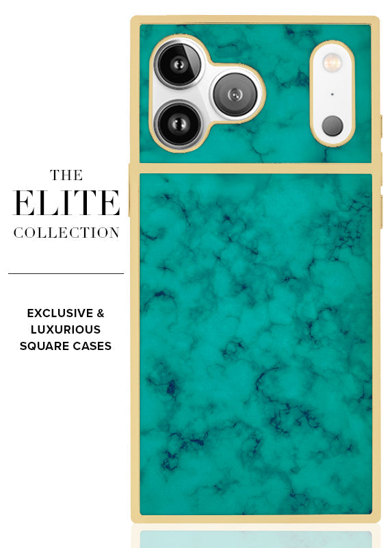 Elite Collection - SQUARE® Gilded Turquoise iPhone Case