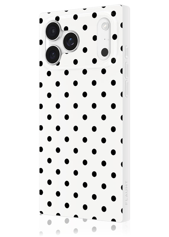 SQUARE® White Polka Dot iPhone Case