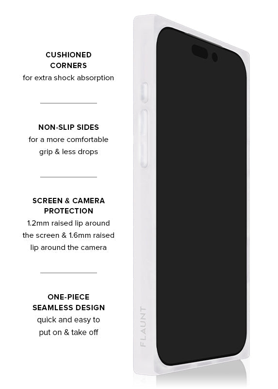 SQUARE® White Polka Dot iPhone Case