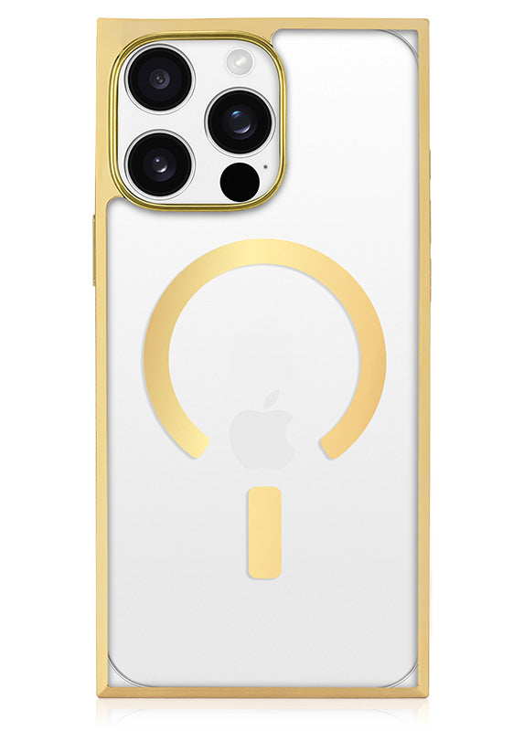 Elite Collection - SQUARE® Gilded Crystal Clear Gold iPhone Case